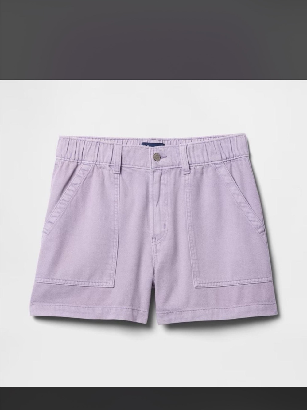GAP Women's Light Lavender High-Waist Utility Shorts